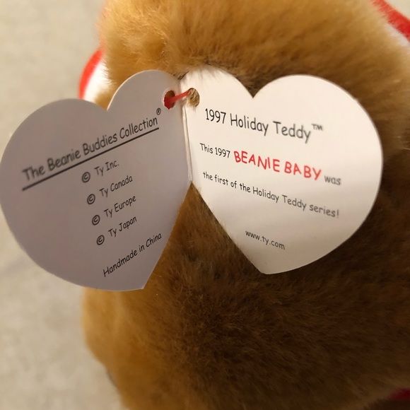 TY Beanie Buddy “1997 HOLIDAY TEDDY “ NEW - Picture 10 of 10